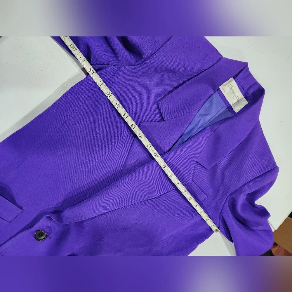 Vintage Christian Dior 80s Suit Purple Women's Blazer
